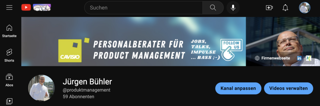 Produktmanagement Talks auf Youtube - der PM Kanal von CAVISIO