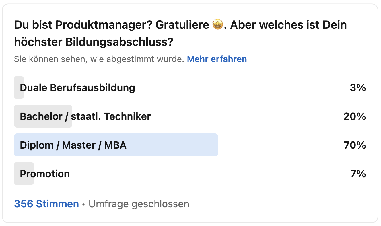 Bildungsabschlüsse im PM