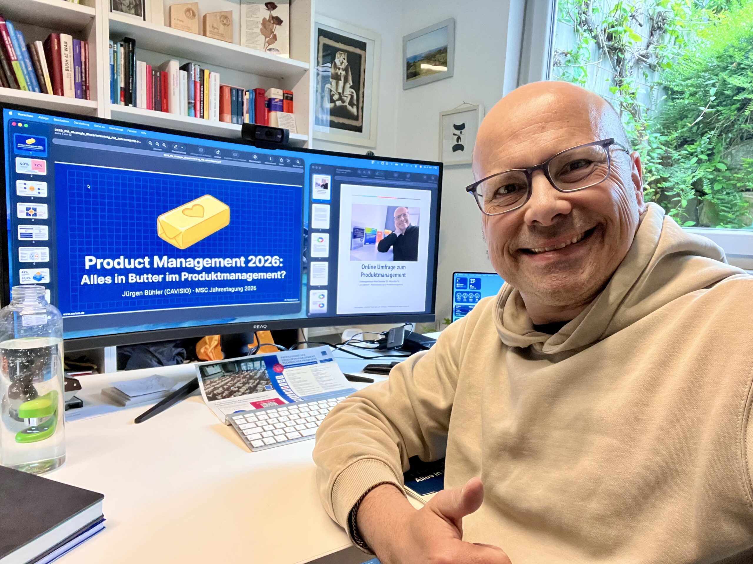 Jürgen Bühler, Personalberater bei CAVISIO spricht auf der Produktmanager Jahrestagung